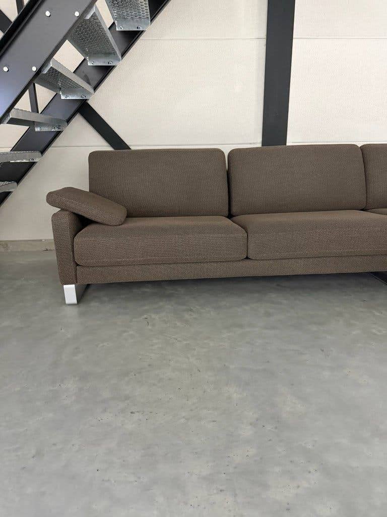 Rolf Benz EGO – Espresso Taupe – Absolute nieuwstaat, Ophalen, Hoekbank, 300 cm of meer, Zo goed als nieuw