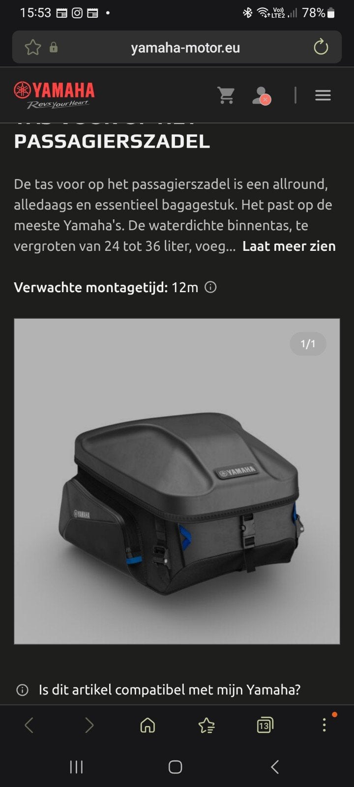 yamaha zadeltas, Motoren, Ophalen, Nieuw