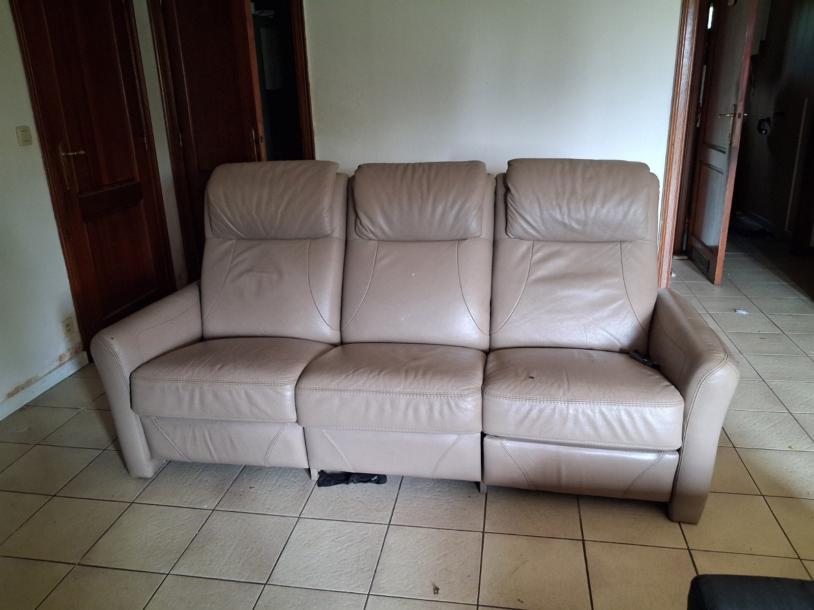 zetel, Huis en Inrichting, Ophalen, Gebruikt, 100 tot 125 cm, Driepersoons