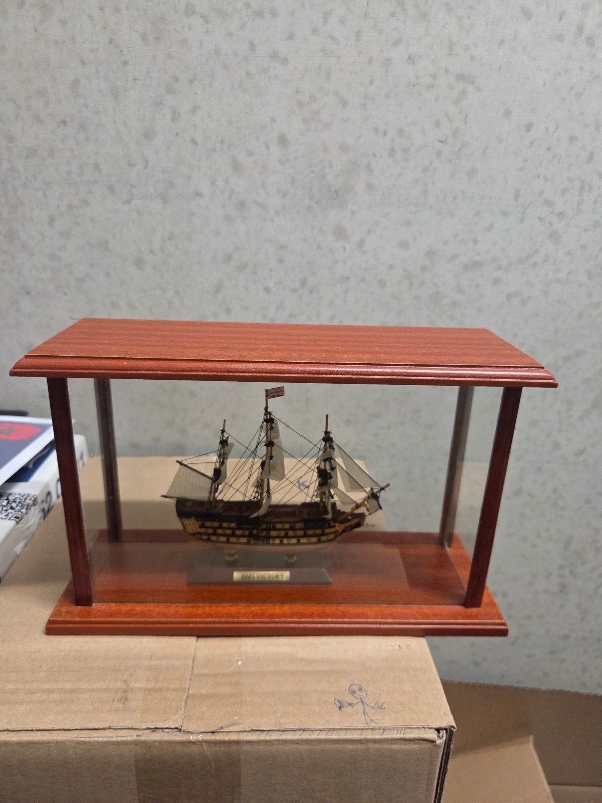 miniatuurmodel van de HMS Victory., Hobby en Vrije tijd, Modelbouw | Boten en Schepen, Ophalen, Zo goed als nieuw