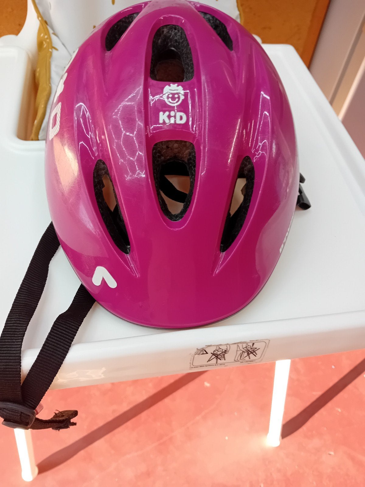 roze kinderhelm, Fietsen en Brommers, Ophalen, Zo goed als nieuw, XS, Meisje
