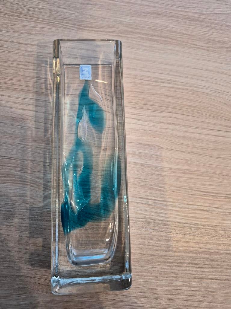 Schott zwiesel originele vintage glazen vaas van kristalglas, Enlèvement ou Envoi