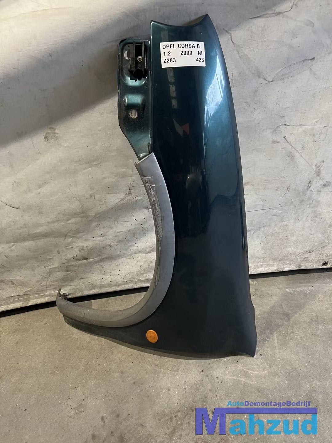 OPEL CORSA B Groen Z283 Links voorscherm zijscherm 1993-2000, Gauche, Opel Automobile GmbH, Opel, Bahnhofsplatz 1
65423  Russelsheim am Main, DE