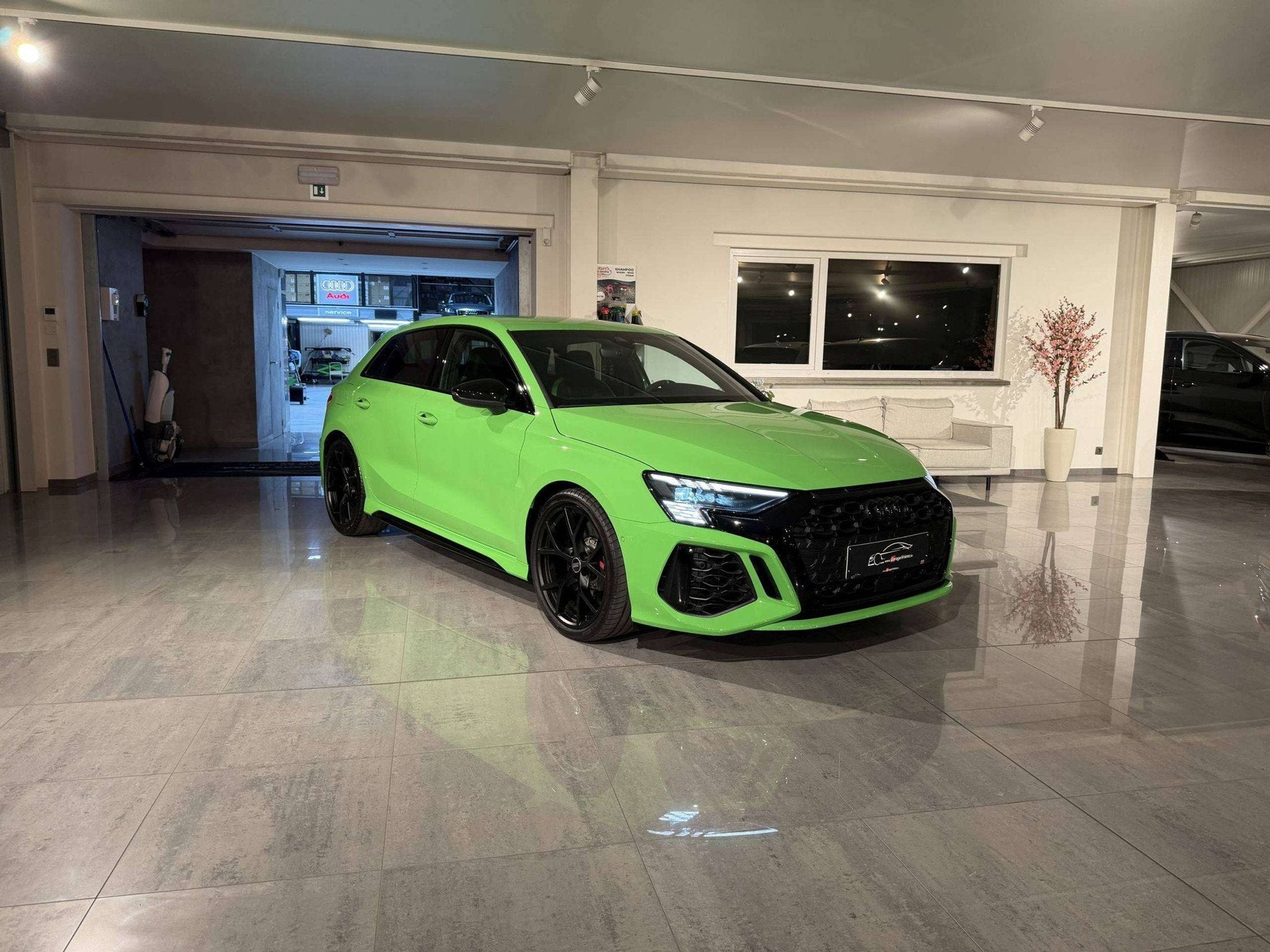 Audi RS3 SPORTBACK * KYALAMI GROEN * AUDI EXCLUSIVE * DCC *, Auto's, Audi, Automaat, RS3, Leder, 206 g/km