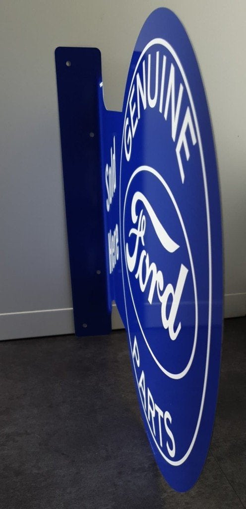 Ford Shell Texaco Pepsi dubbelzijdig metalen uithang bord, Verzamelen, Ophalen of Verzenden, Nieuw, Reclamebord