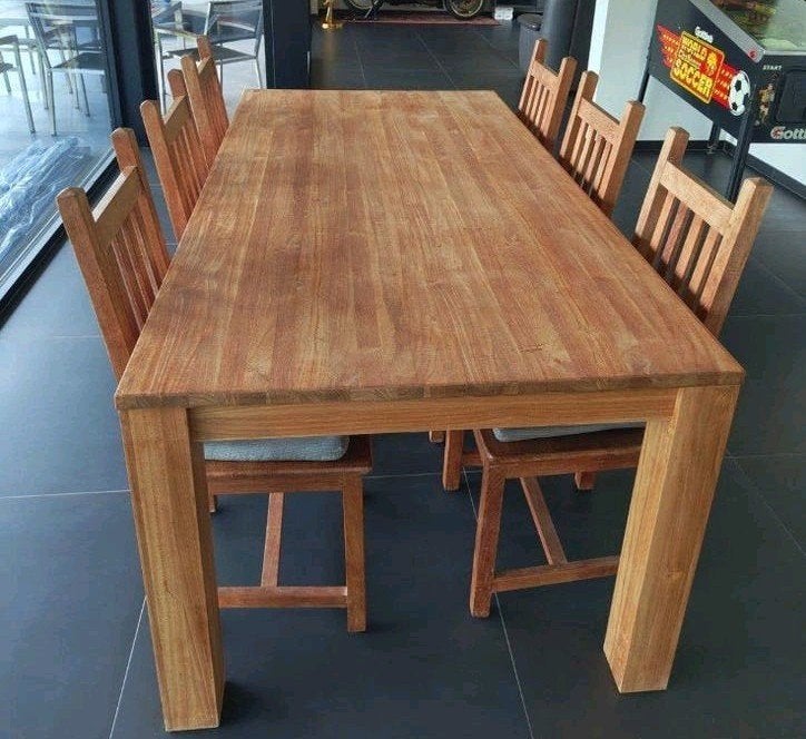 teak tafel met 6 stoelen, Ophalen