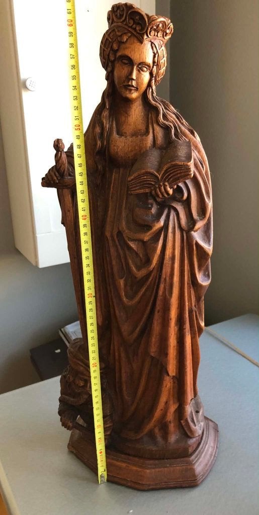 houten beeld, Bois, Fait main, Religion, 50 - 100 cm