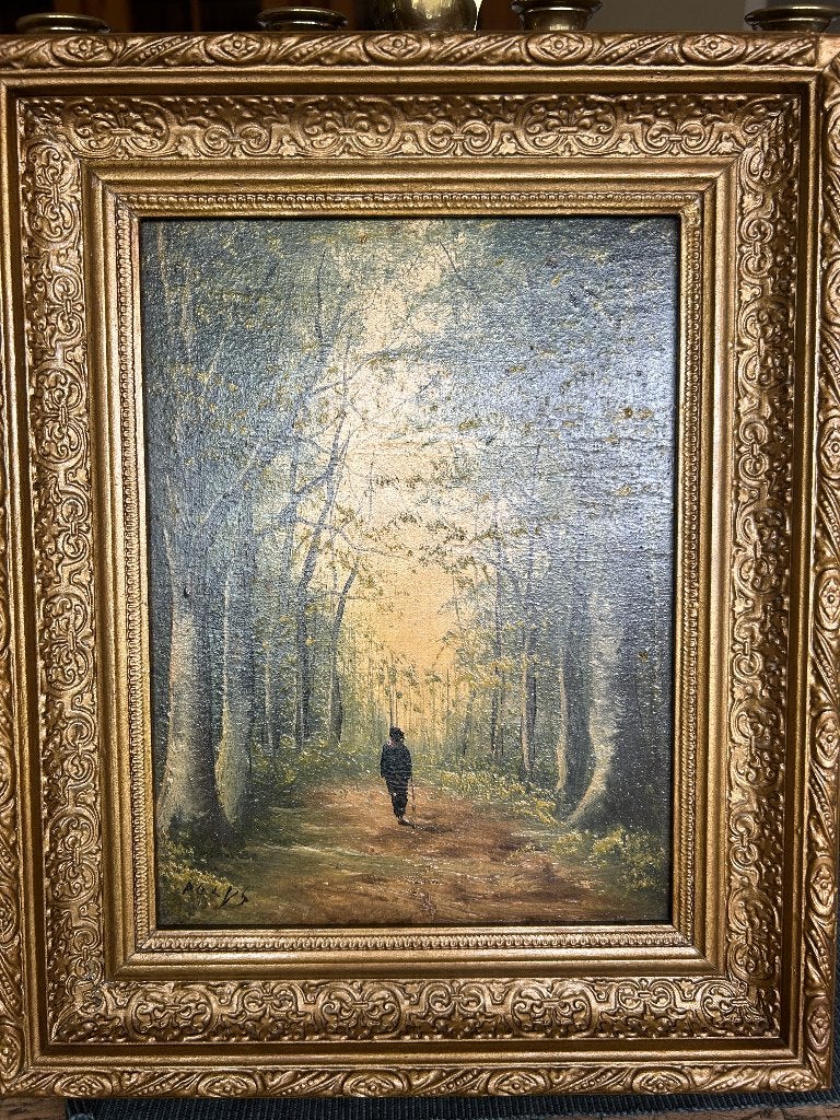 Schilderij van lanschap, Antiquités & Art, Art | Peinture | Classique, Enlèvement, Encadré, Paysage, Panneau
