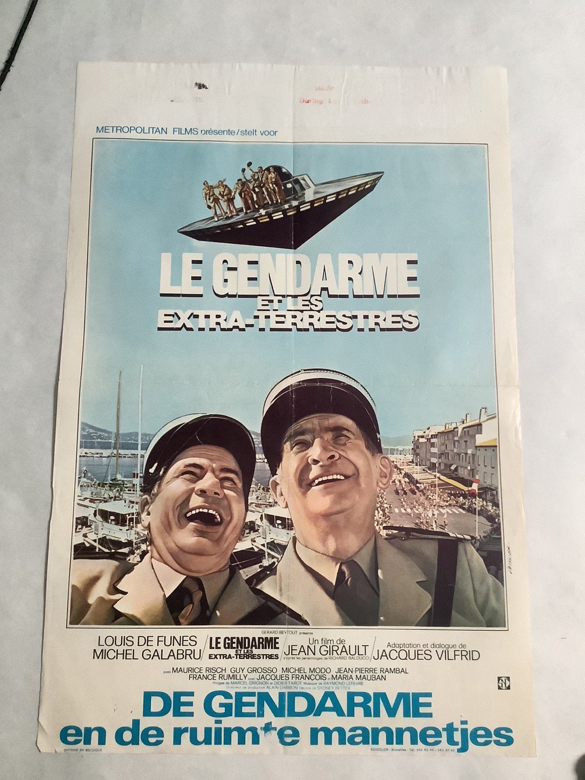 LOUIS DE FUNES   GENDARME filmposter  36-54 cm used, Ophalen of Verzenden, Zo goed als nieuw