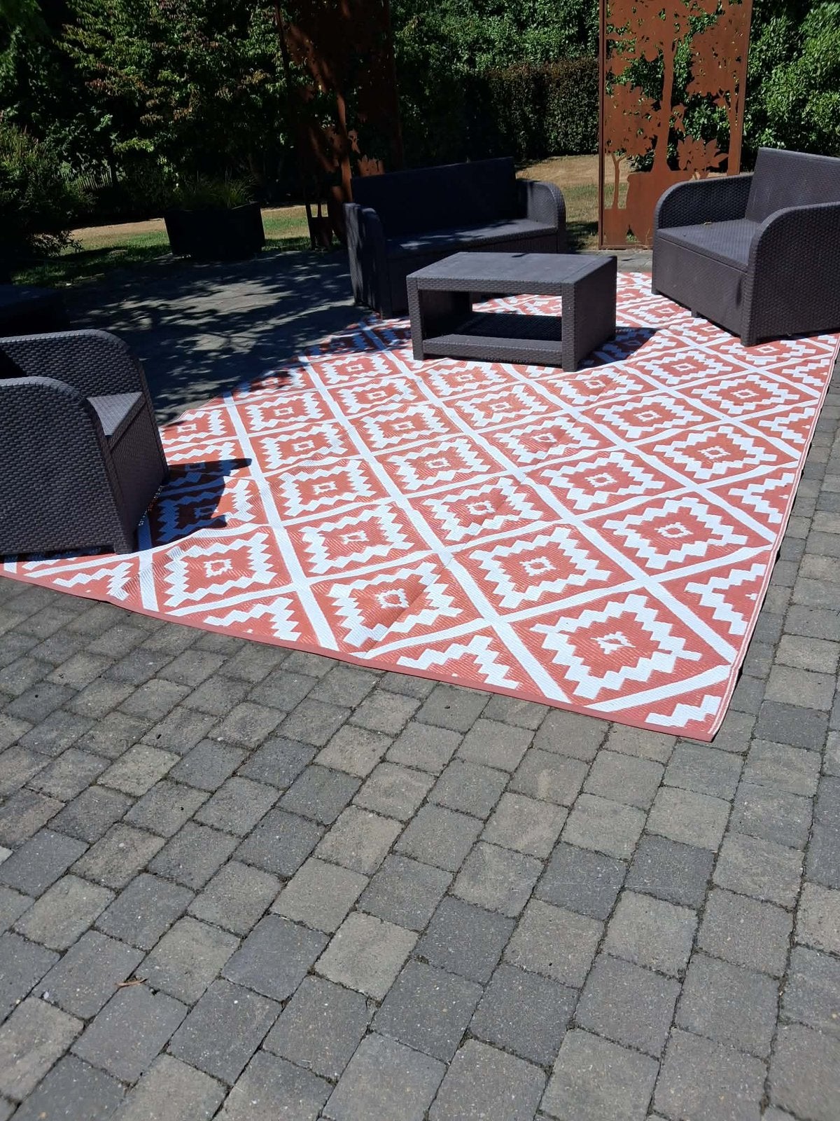 Tapis d’exterieur terracota, Huis en Inrichting, Stoffering | Tapijten en Vloerkleden, Ophalen, Zo goed als nieuw