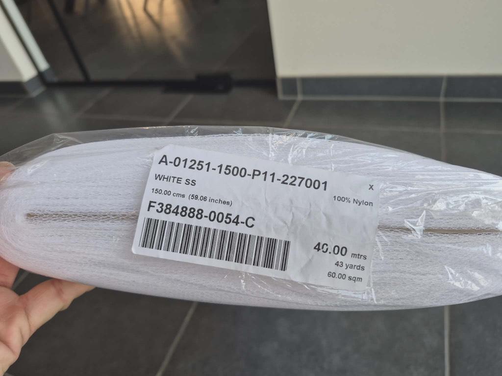 Witte organza, Hobby en Vrije tijd, Ophalen, Nieuw, Overige typen