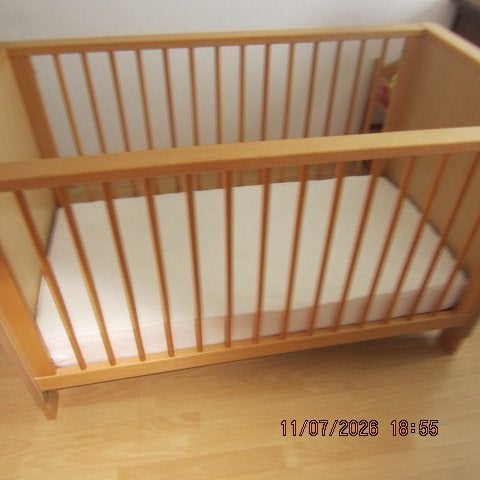 TE KOOP MOOIE KINDERBED 60 BIJ 120 ZIE FOTO S, Gebruikt, Minder dan 140 cm, Minder dan 70 cm, Ophalen