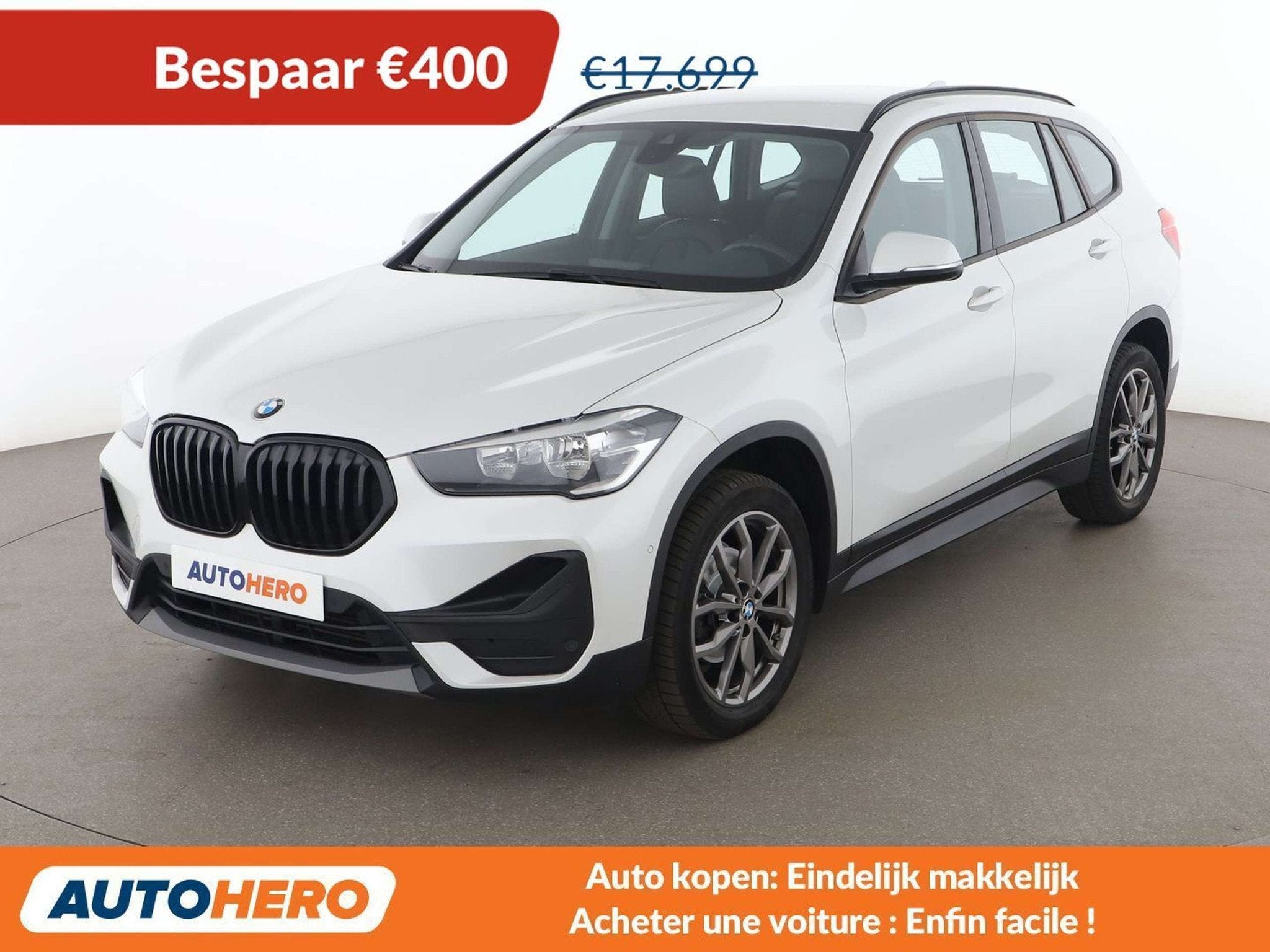BMW X1 sDrive 16d Lounge (bj 2021), Auto's, Gebruikt, 116 pk, Wit, Leder