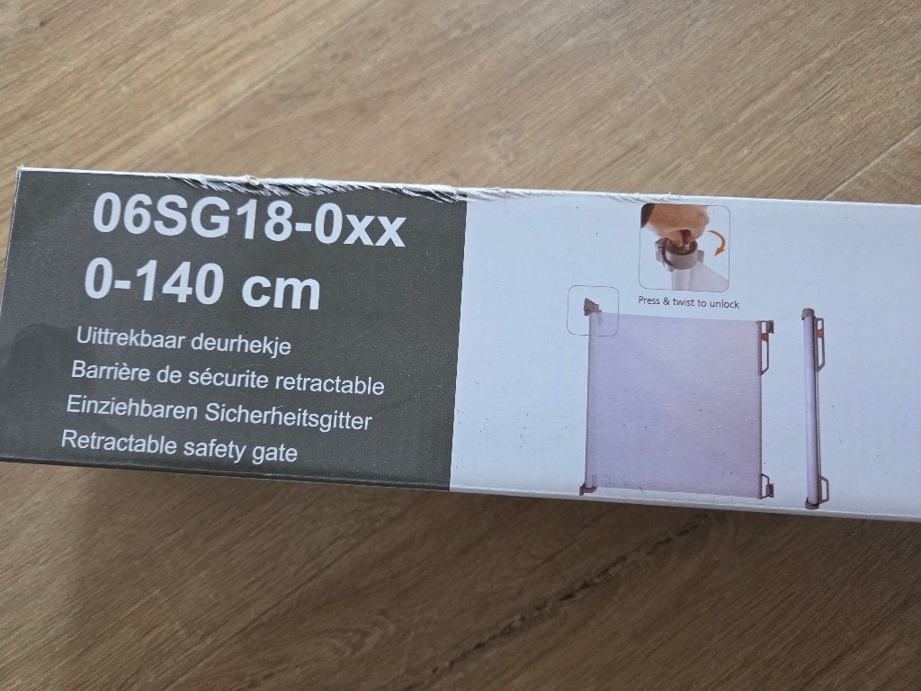 Quax Deurhekje 0-140cm - uitrekbaar, Ophalen, Nieuw, Oprolhekje, 115 cm of meer