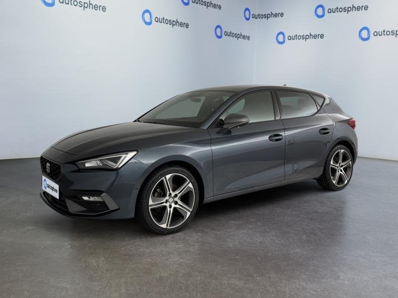 Seat Leon FR*GPS*Caméra*Carplay*Capteurs Av/Ar*Clim auto, Argent ou Gris, Euro 6, Entreprise, 5 portes