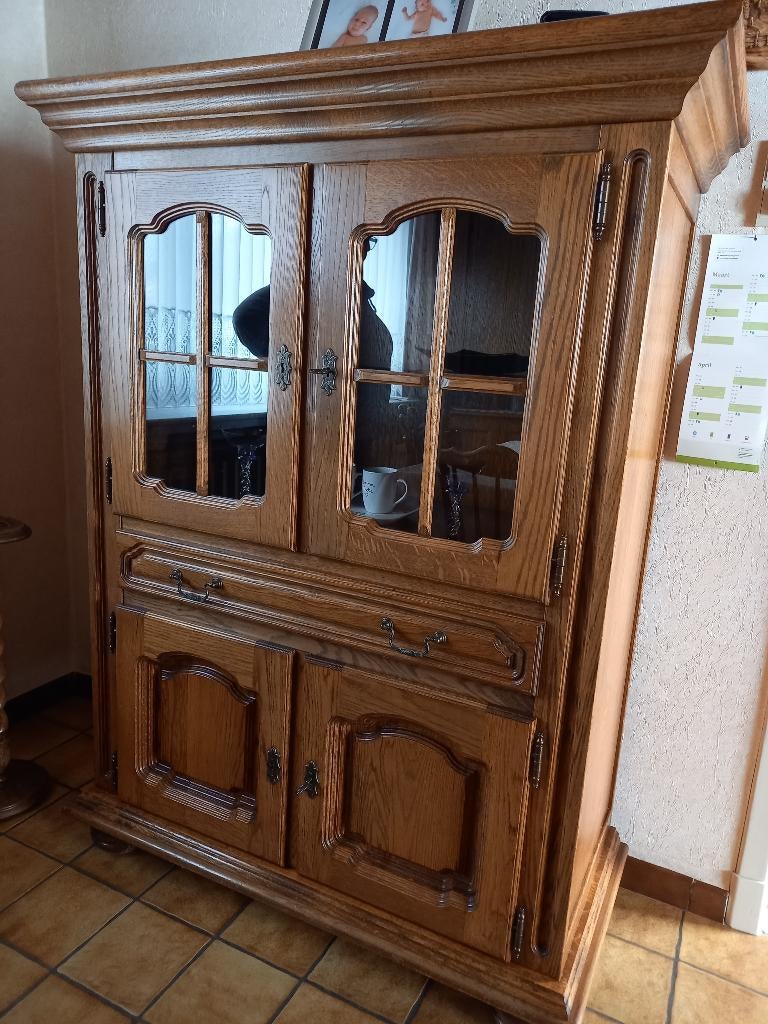 Kast, Huis en Inrichting, Ophalen, Gebruikt, Eikenhout, Landelijk