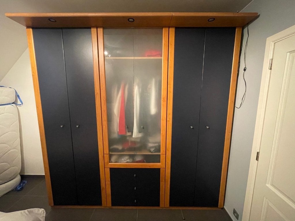 Slaapkamermeubels te koop, Maison & Meubles, Chêne, 200 cm ou plus, Enlèvement, Utilisé