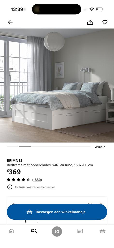 Bed + matras te koop wegens verhuis/ 3mnd oud, Enlèvement