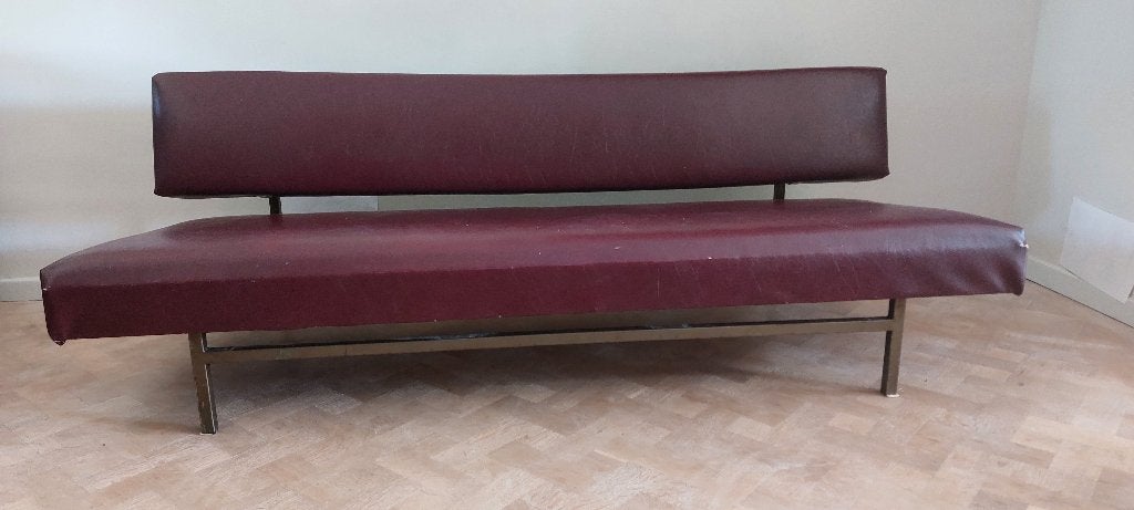 Vintage slaapbank/daybank Gijs van der Sluis 1960, Huis en Inrichting, Ophalen, Gebruikt, Minder dan 75 cm, 125 cm of meer