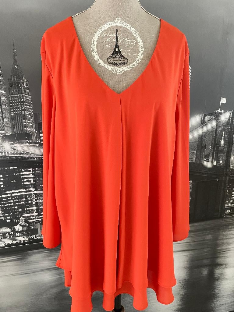 prachtige blouse Frank Lyman Design 50-52 - gratis blouse, Frank Lyman Design, Verzenden, Maat 46/48 (XL) of groter, Oranje