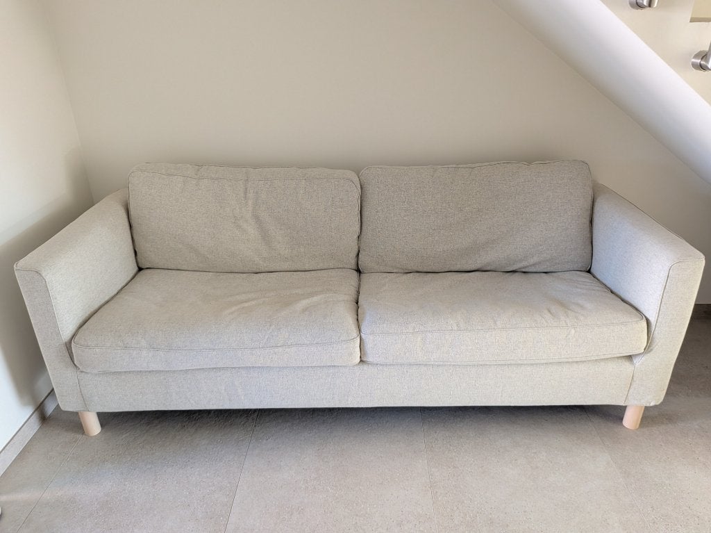 3-persoons zetel Ikea - 2 zetelhoezen, Huis en Inrichting, Ophalen, Gebruikt, Driepersoons, Rechte bank
