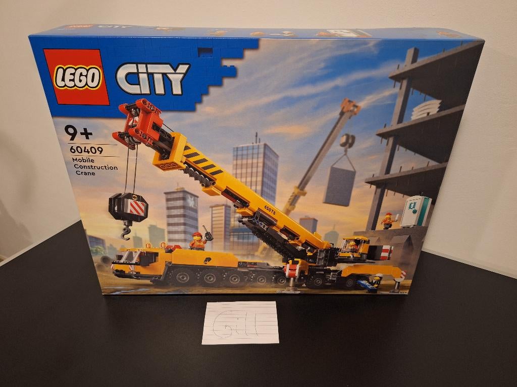 Lego City 60409 - Gele mobiele bouwkraan, City, Lego, Nieuw, Ophalen of Verzenden