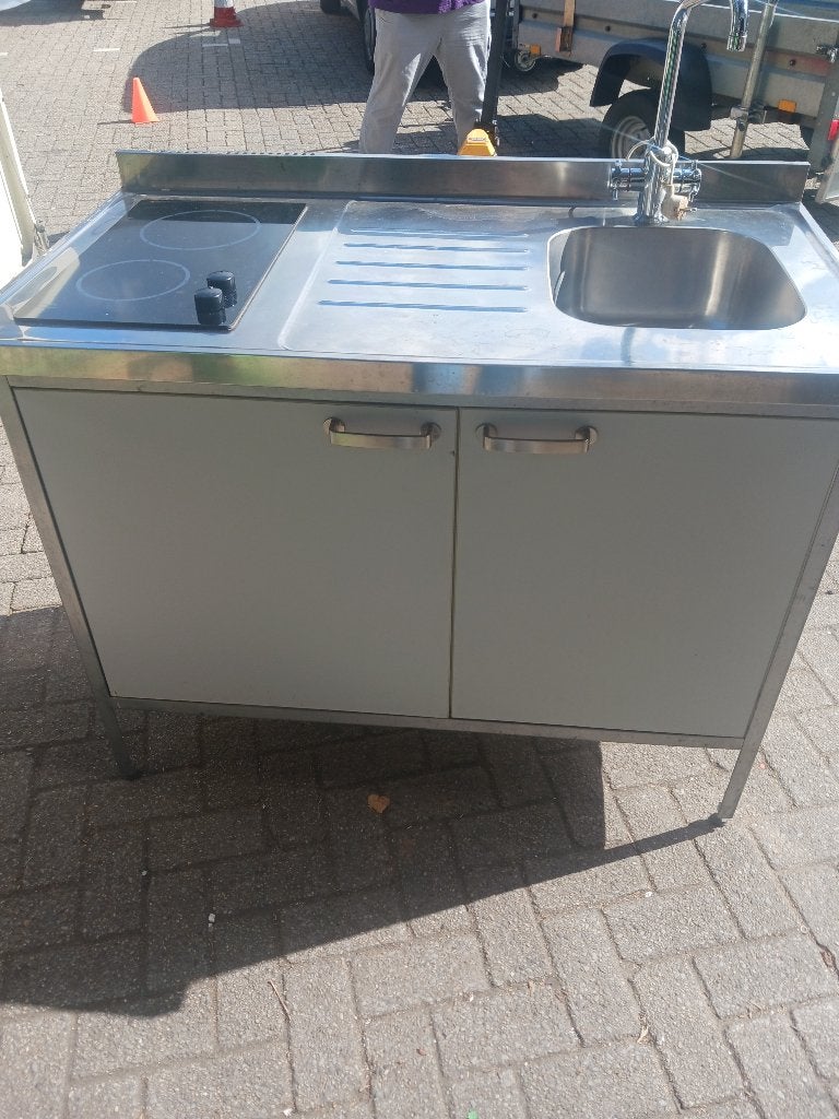 Keukentje 2pits ceram  spoelbak  koelkast, Enlèvement