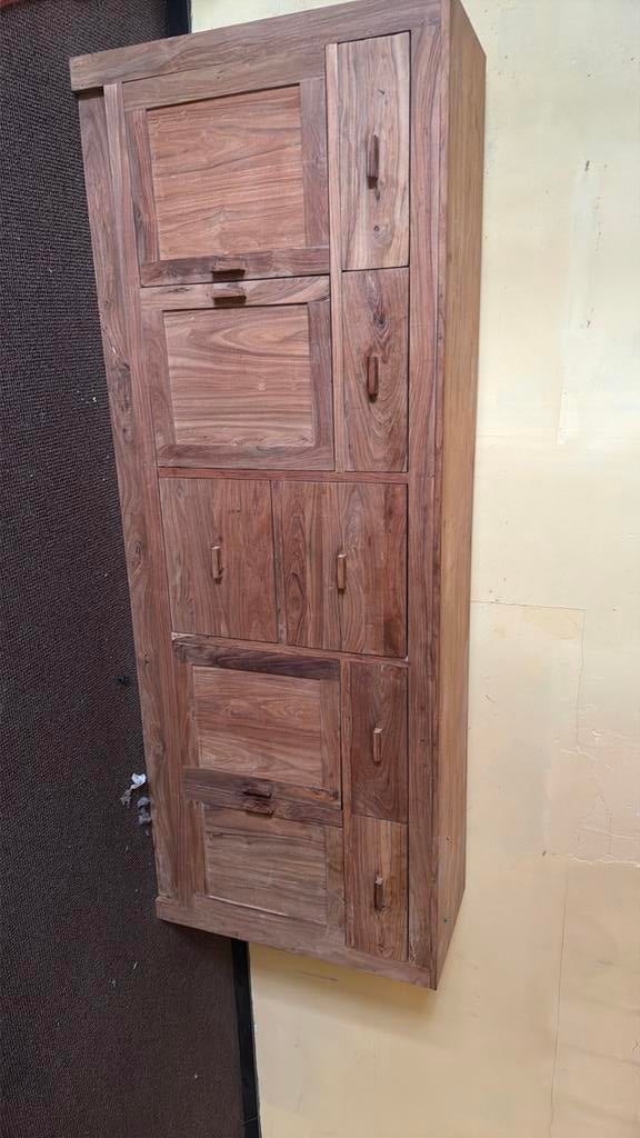 Teak houten kast ca 240 breed, Huis en Inrichting, Kasten | Ladekasten, Ophalen, Zo goed als nieuw