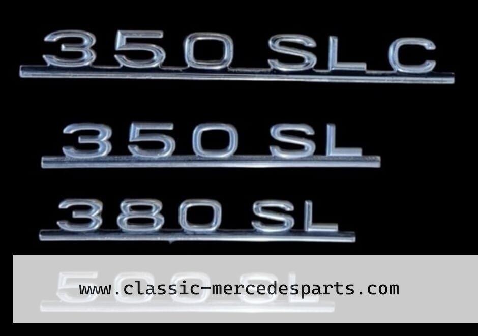 Embleem / typeplaatje Mercedes w107 c107 r107 sl slc, -, Utilisé, -, -