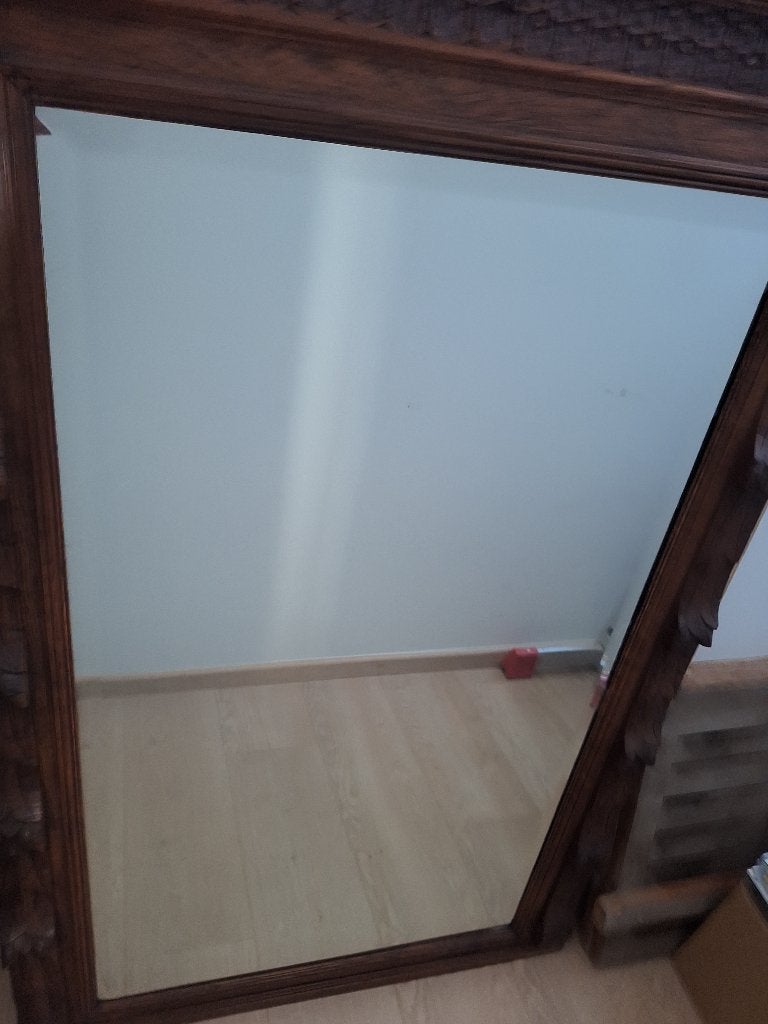 Prachtige Grote Antieke Mechelse Spiegel, Ophalen, Rechthoekig, 50 tot 100 cm, 100 tot 150 cm
