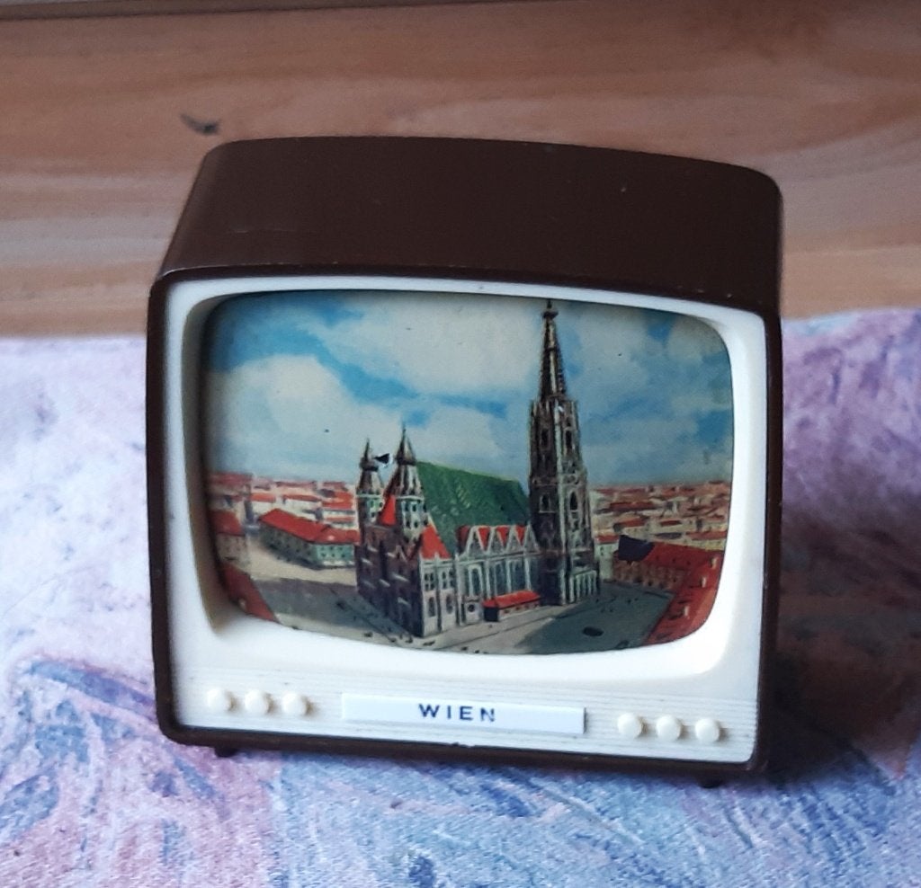 MOOI OUD SOUVENIR TV toestelletje Foto's van Wien Wenen, Verzamelen, Foto's en Prenten, Verzenden, Foto
