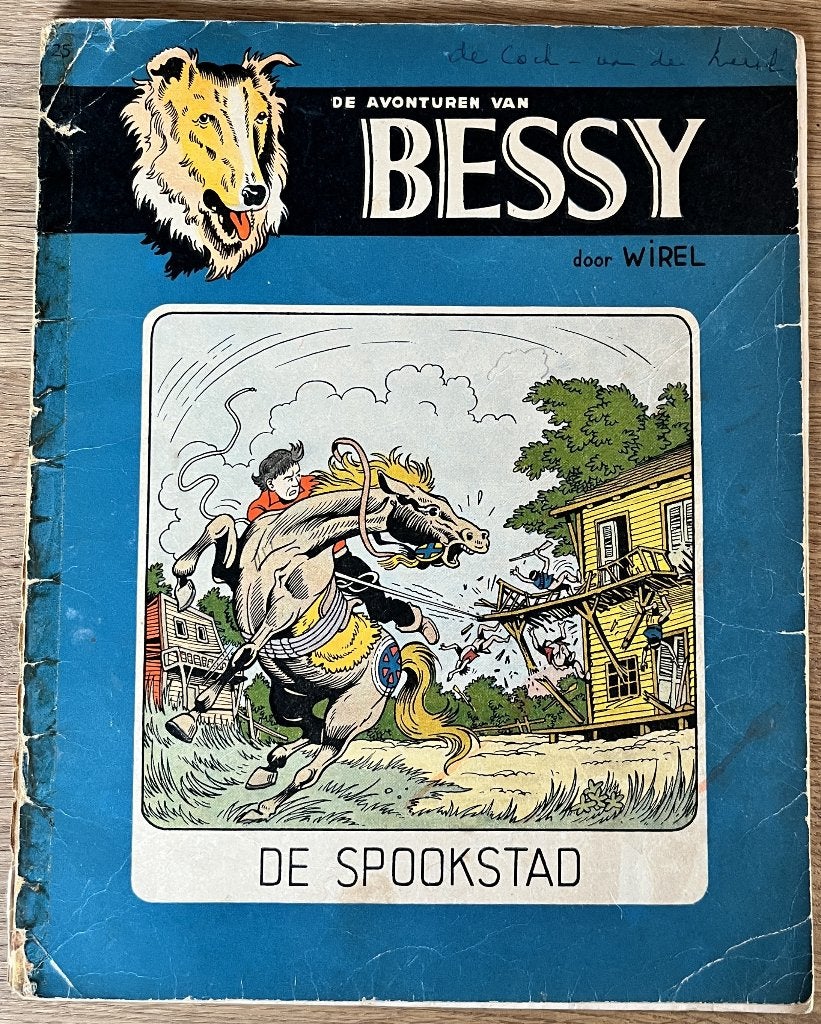 Bessy - De spookstad - 25 1e dr(1958) Strip, Eén stripboek, Ophalen of Verzenden, Gelezen