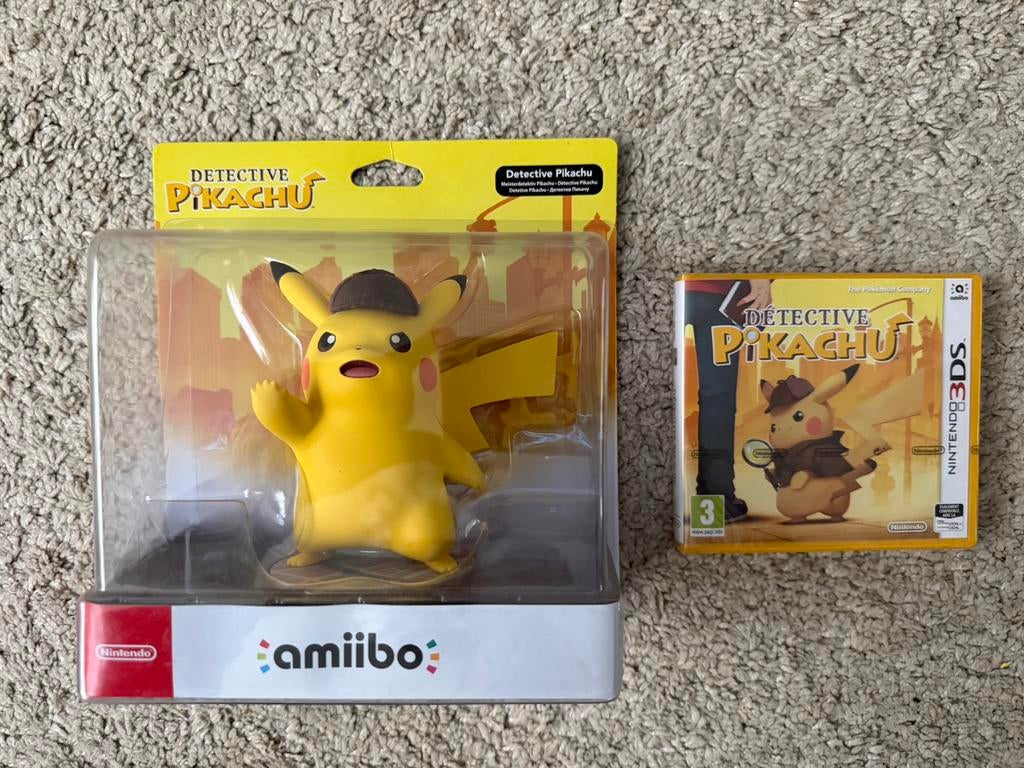 Amiibo Pikachu Detective + Pikachu, Detective 3DS, Games en Spelcomputers, Spelcomputers | Nintendo 2DS en 3DS, Verzenden, Zo goed als nieuw