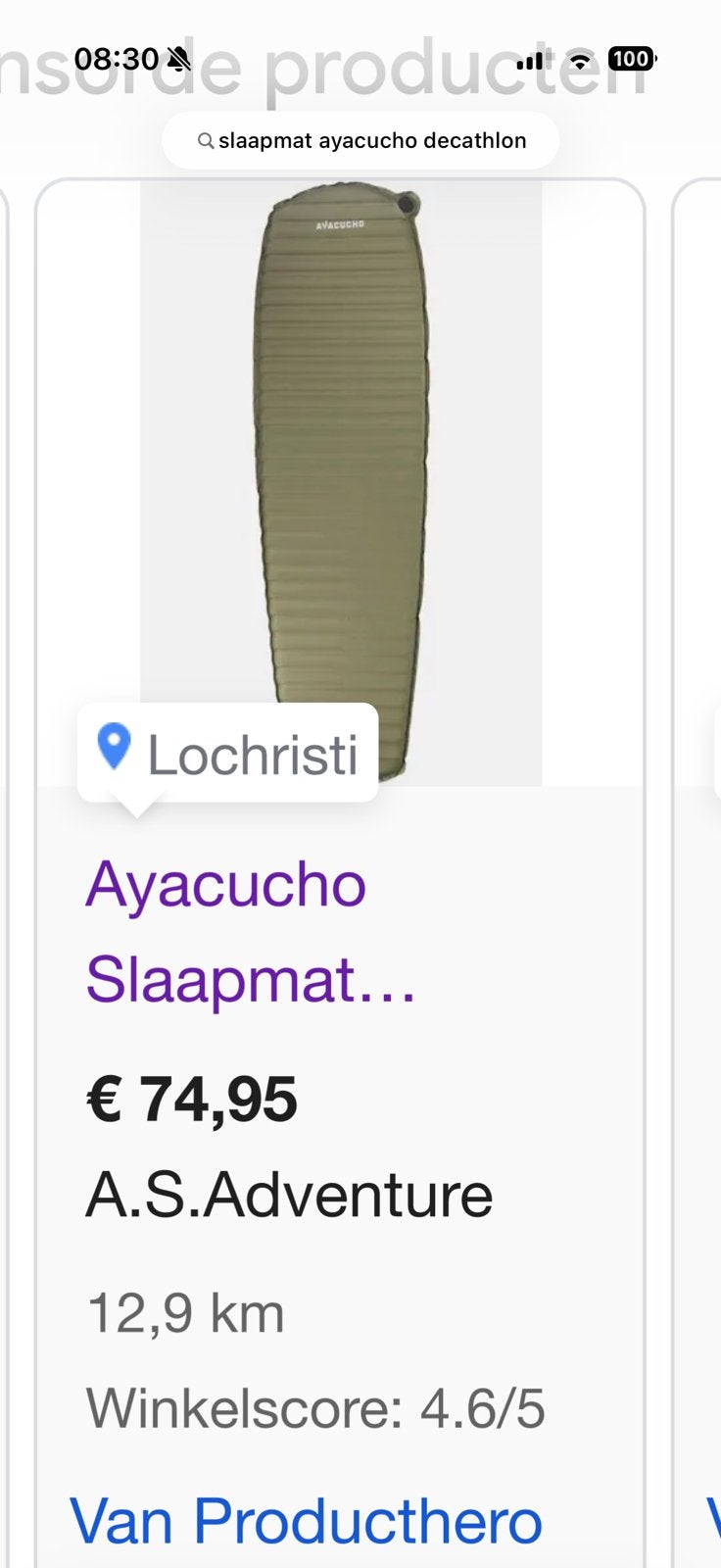 Slaapmat en slaapzak auacuchio, Ophalen, Zo goed als nieuw