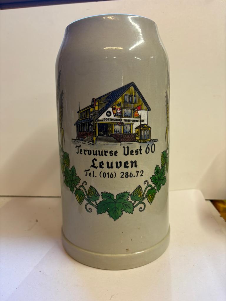 Louvain. Tervuurse Vest Dortmunder Thier 3 litres, Collections, Enlèvement ou Envoi, Comme neuf