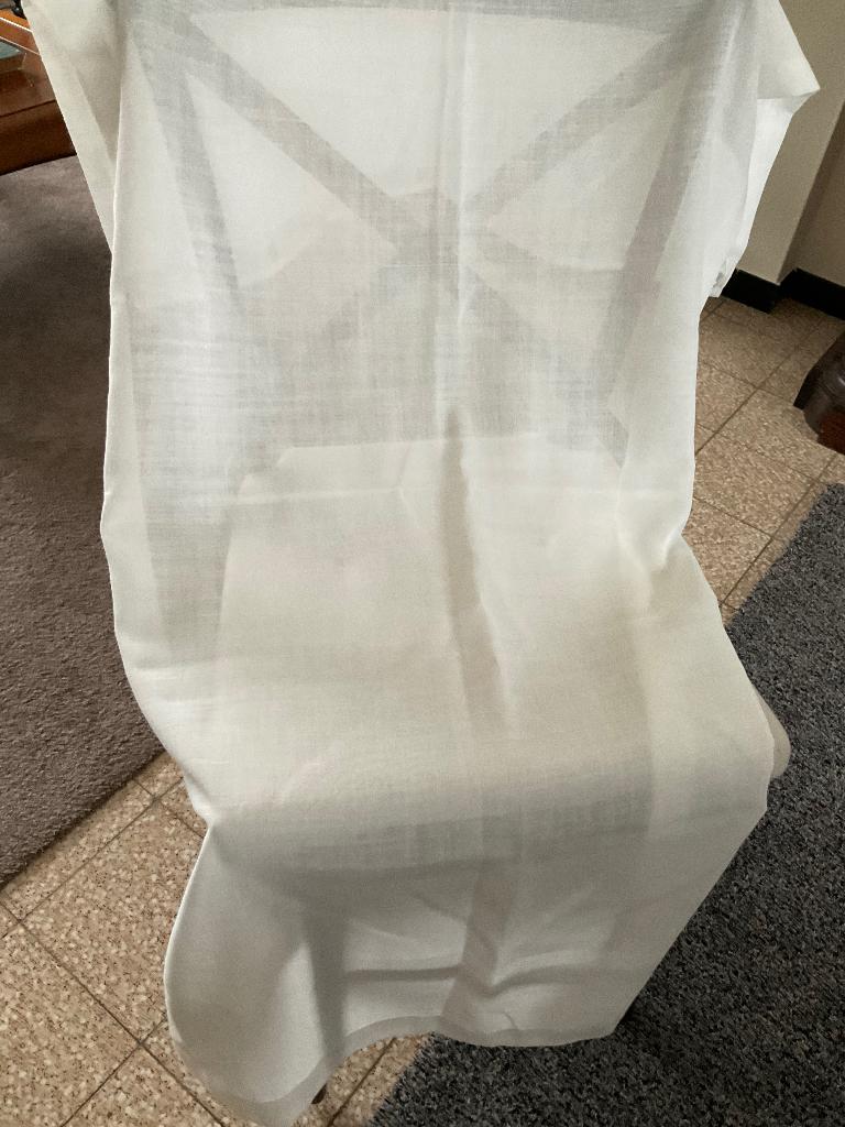 Gordijn voor deur- of vensterglas, onberispelijk, Gebruikt, Wit, 100 tot 150 cm, 50 tot 100 cm