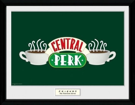 Collector Print met kader Friends Central Perk, Met lijst, Rechthoekig Liggend, Nieuw, Ophalen of Verzenden