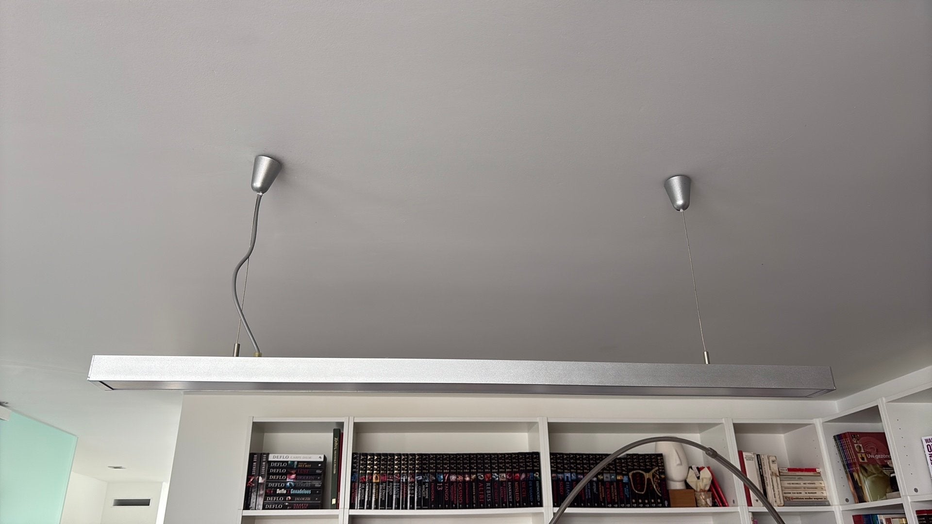 Hanglamp 120 cm lang balkvorm, Ophalen, G13 (TL), Zo goed als nieuw, Kunststof