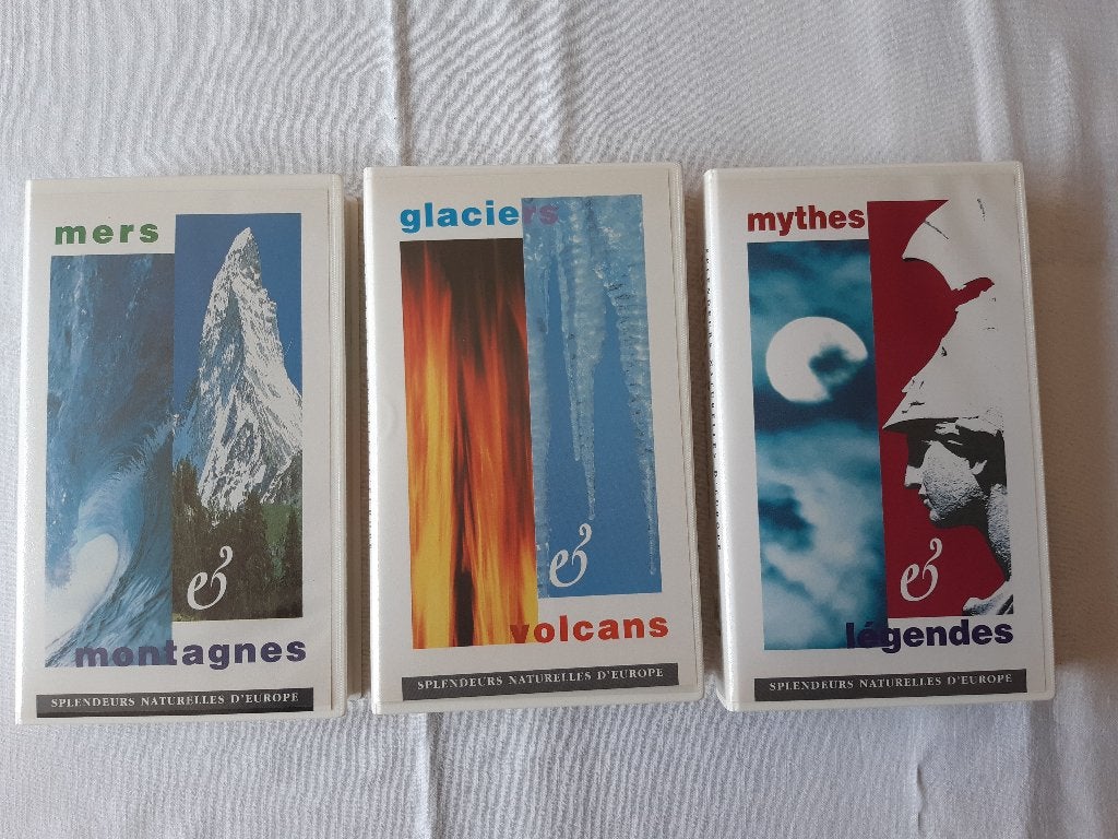 Lot de 3 cassettes vidéo Splendeurs naturelles d'Europe, Enlèvement, Neuf, dans son emballage, Documentaire
