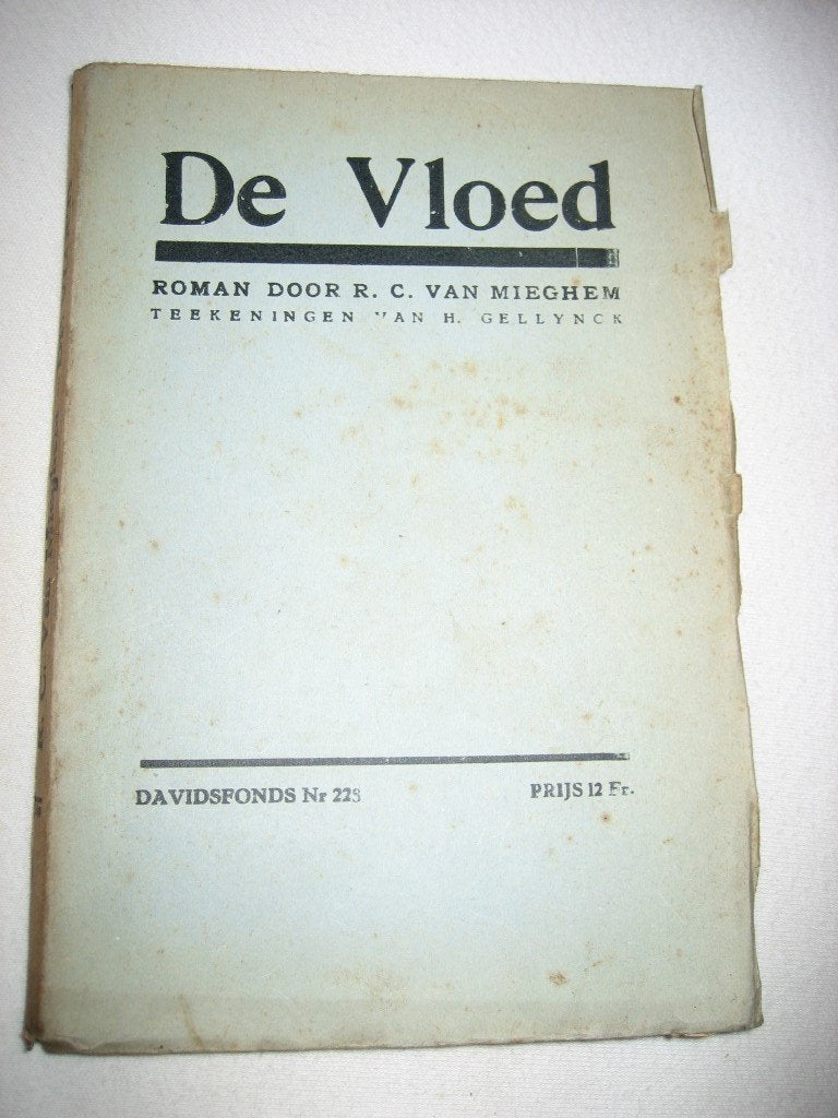 R.C. Van Mieghem - De vloed - tekeningen Gellynck, Antiquités & Art, Enlèvement ou Envoi