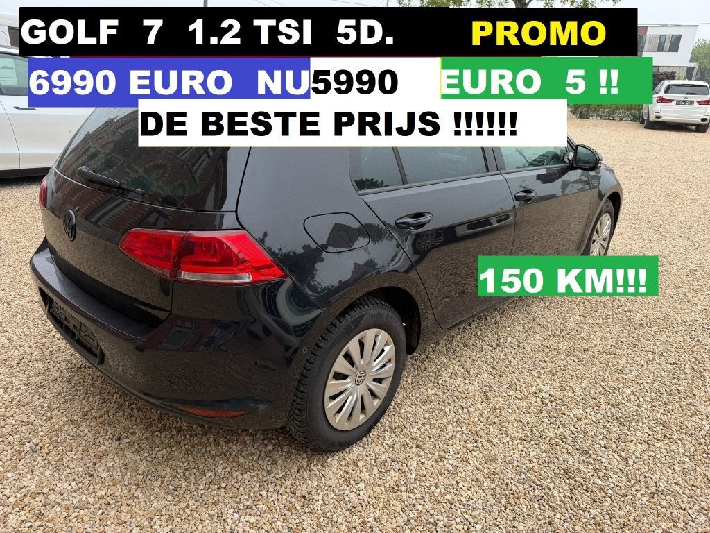VW  GOLF 7  1.2  TSI  ( TOPPRIJS  5990)  ( 150 KM), Auto's, Euro 5, Zwart, Zwart, 5 deurs