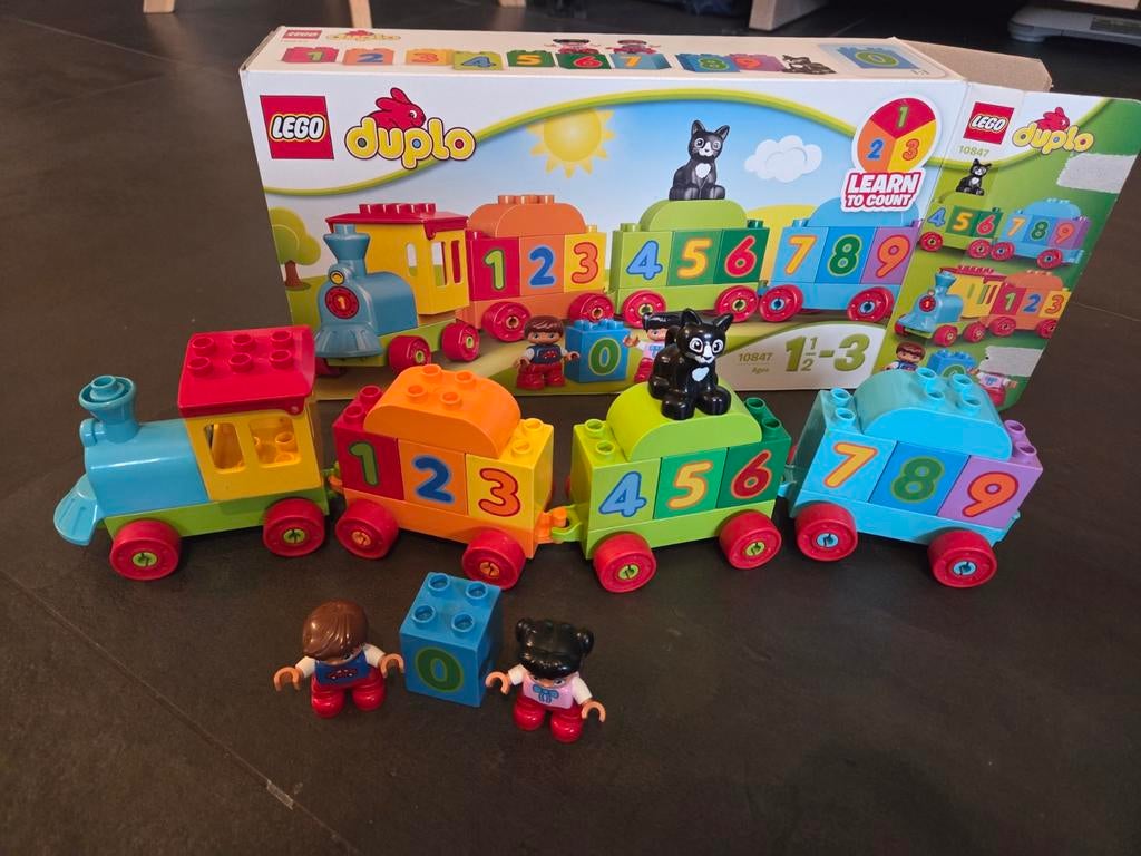 Duplo - getallentrein - 10847, Ensemble complet, Comme neuf, Enlèvement, Duplo