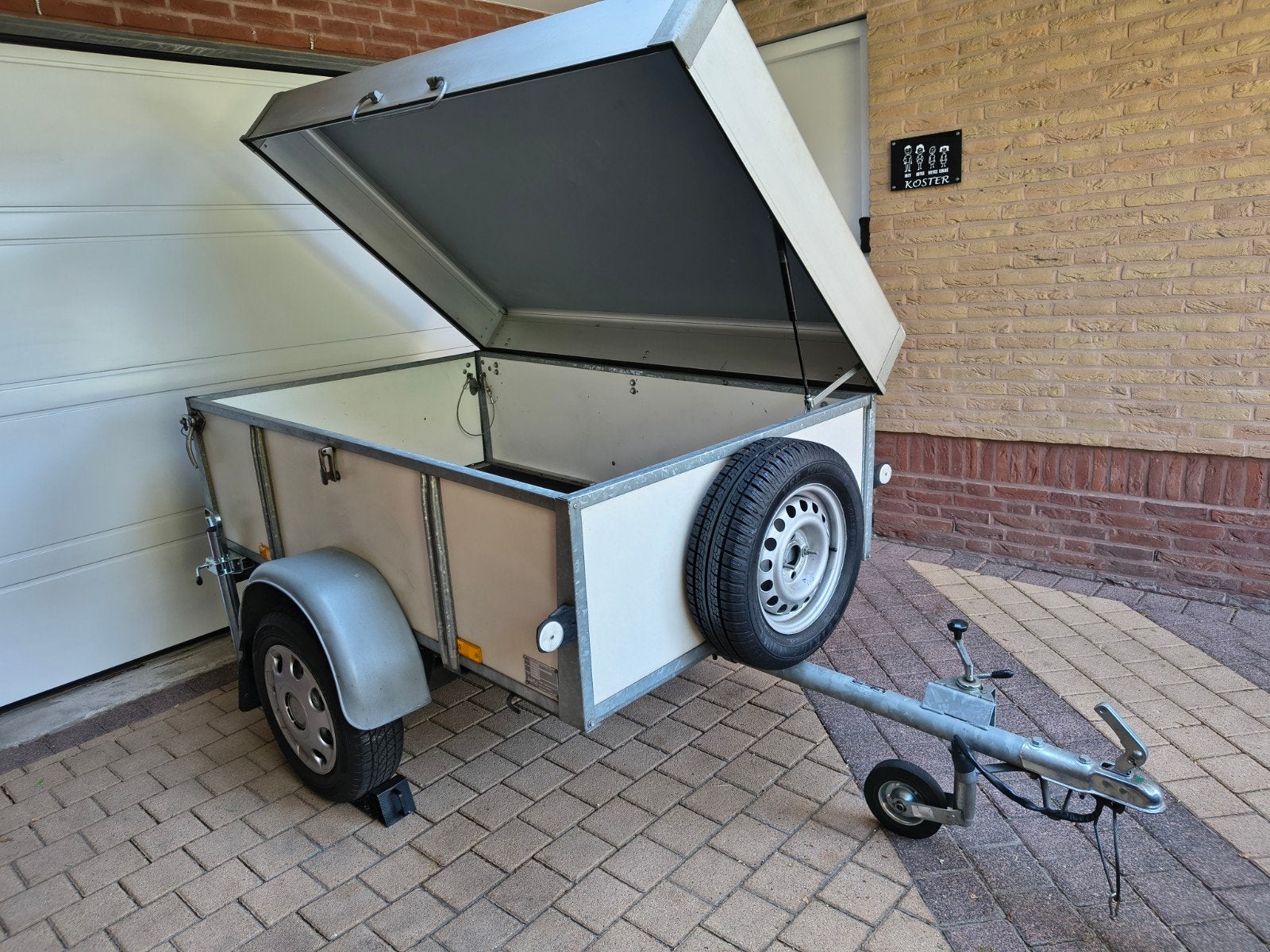 Gesloten Saris bagagewagen aanhanger 180x113x68, Autos : Divers, Remorques, Enlèvement, Comme neuf