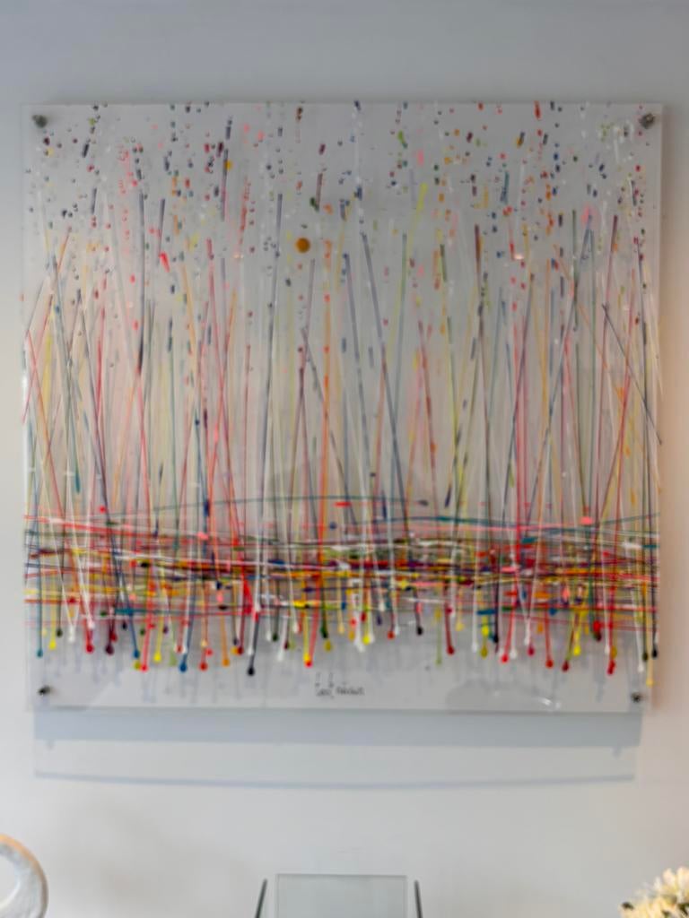 Prachtig modern kunstwerk op plexiglas, Enlèvement