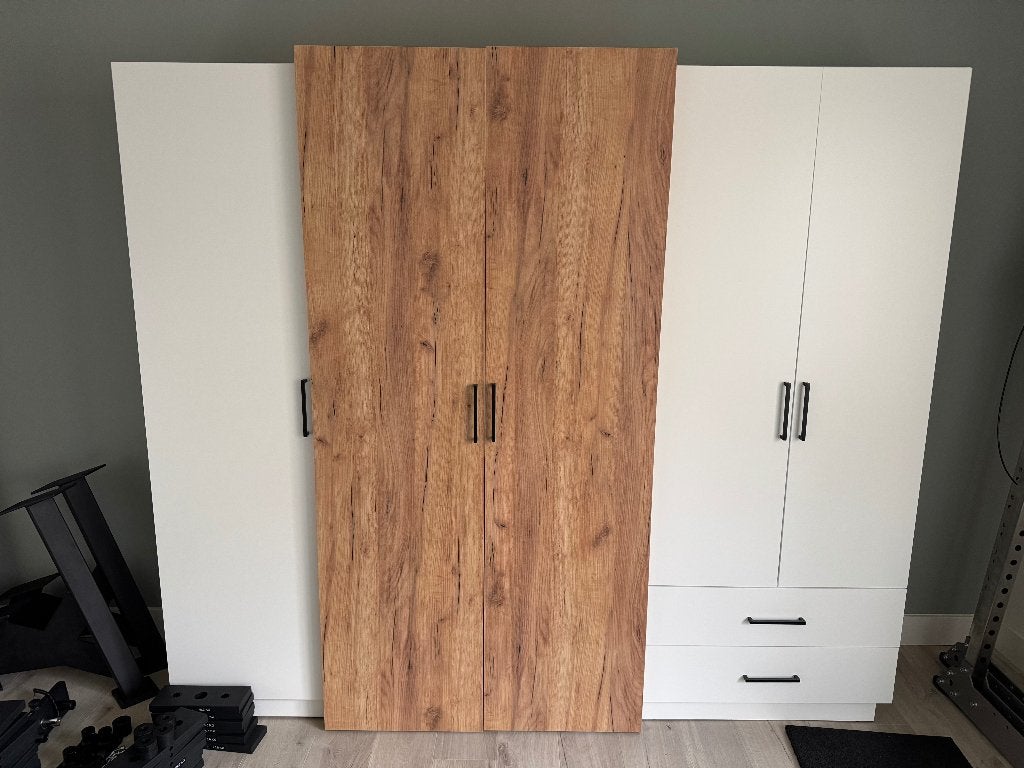 Grote kleerkast, Huis en Inrichting, Kasten | Kleerkasten, Ophalen, Gebruikt, 200 cm of meer, Met lade(s)