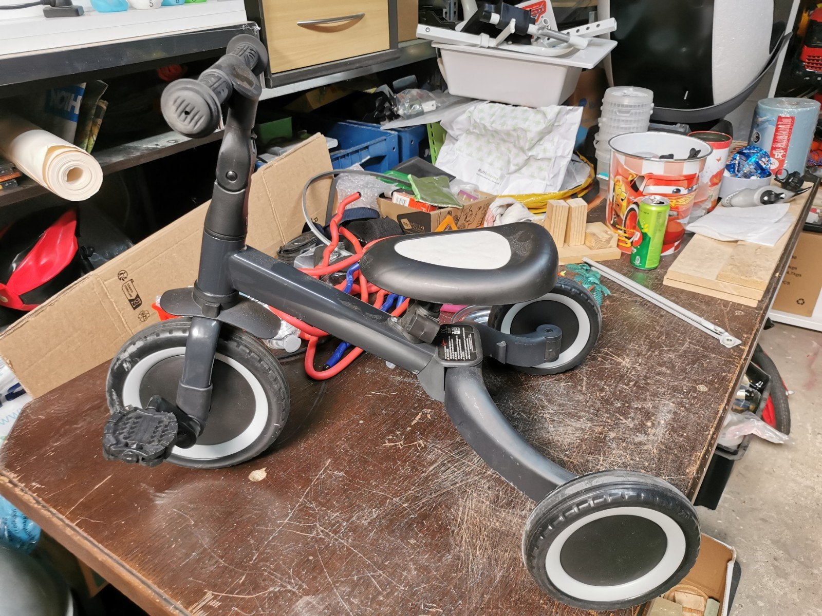 Tricycle et draisienne en un., Enlèvement, Comme neuf, Siège réglable