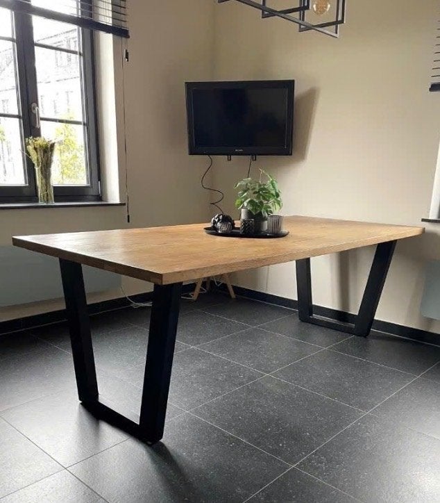 6-persoons eettafel teak, Ophalen, Teakhout, 200 cm of meer, 50 tot 100 cm