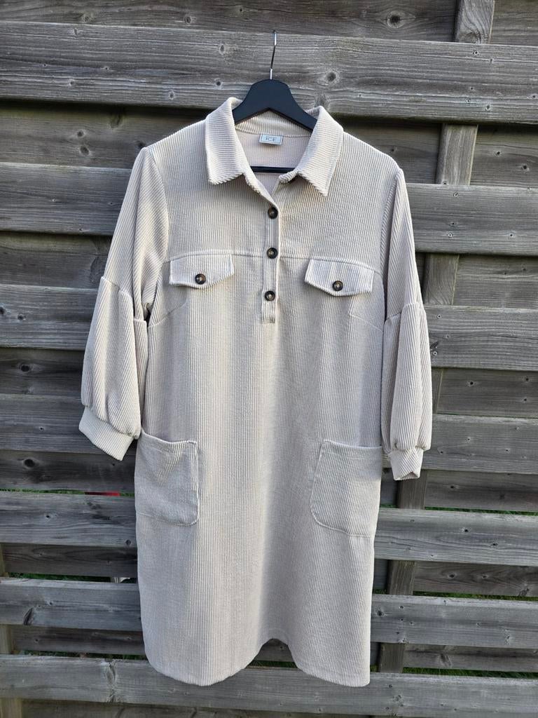 Kleedje velour, Green Ice, maat L, Kleding | Dames, Jurken, Ophalen, Maat 42/44 (L)