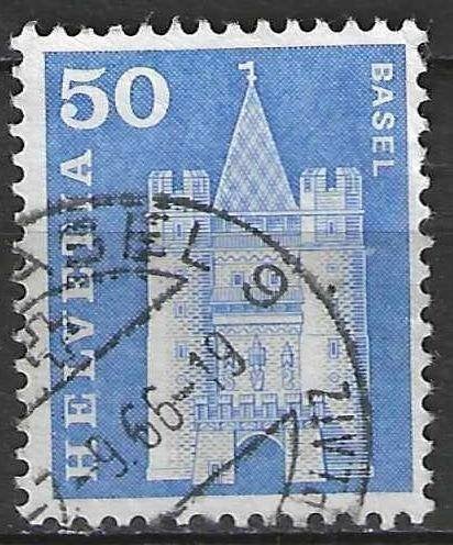 Suisse 1960-1963 - Yvert 651 - Porte Saint-Paul (ST), Timbres & Monnaies, Timbres | Europe | Suisse, Affranchi, Envoi