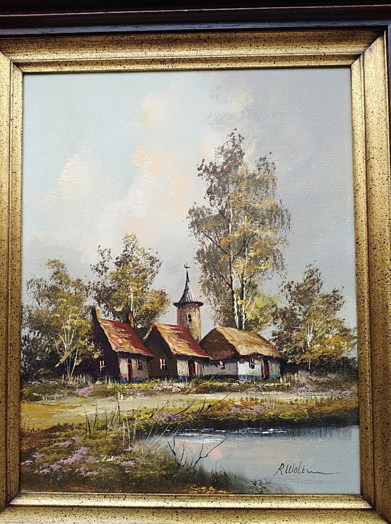 schilderij op doek, Antiek en Kunst, Ophalen, Doek